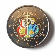 SLOVAQUIE 2013 - CONSTANTIN ET METHOD -  2 EUROS COMMEMORATIVE  -   VERSION COULEUR - Slovakia