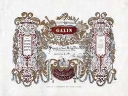 1 Carte Porcelaine GALIN  Souvenir Du Cours De Aimé Paris Professeur à Son Elève  Dim. 25,5x19 Cm  Litho. Jacqmain Gand - Porcelana