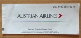 AUSTRIAN AIRLINES TICKET 12SEP99 VIENNA ANAPA - Billetes