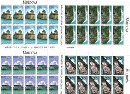 Moldova 2000 .Monasteries. 4 M/S Of 10   .  Michel # 366-69 KB - Moldavie
