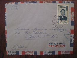 Viet Nam 1951 France Saigon Indo Chine Enveloppe Cover Air Mail Indochine Vietnam - Viêt-Nam