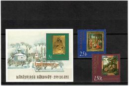 Moldova 2000 . Christmas 2000. 2v + S/S: 25b, 1.50 L, +5L.  Michel # 375-76 + BL 22 - Moldavie