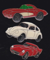 66204-Lot De 3 Pin's.Automobiles - Volkswagen