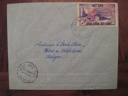 Viet Nam 1955 Rare Tad Cachet Ngay Dau Tien Saigon Indo Chine Enveloppe Cover Air Mail Indochine Vietnam Par Avion - Vietnam