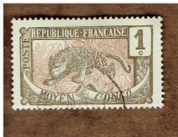 MOYEN CONGO. (Y&T) 1907-17 -.n°48   *Panthere *  1c *  Obli - Neufs