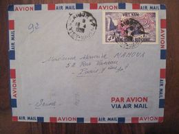 Viet Nam 1956 Saigon Indo Chine Enveloppe Cover Air Mail Indochine Sud Vietnam Par Avion Flamme - Viêt-Nam