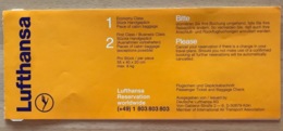 LUFTHANSA TICKET 13JUL98 ROME NICE ROME - Tickets