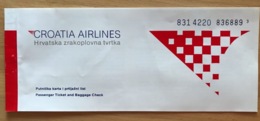 CROATIA AIRLINES TICKET 21MAR98 DUBROVNIK ZAGREB - Biglietti