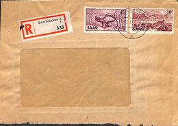 Saar Saarland Registered Mail Saarbrücken 1953  (prix Fixe Fixed Price) - Luchtpost