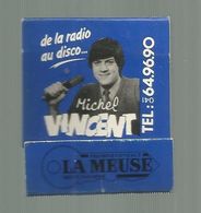 Boite D'allumettes , Pochette, Michel Vincent , De La Radio Au Disco , Journal LA MEUSE, 2 Scans - Matchboxes