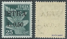 1945 OCCUP. JUGOSLAVA ISTRIA POLA POSTA AEREA 50 SU 25 CENT MNH ** - RB37-7 - Joegoslavische Bez.: Istrië