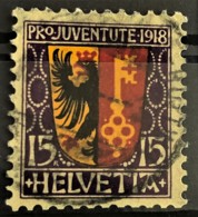 SWITZERLAND 1918 - Canceled - Sc# B11 - Pro Juventute 15r - Used Stamps