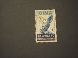 AFRICA ORIENTALE - 1938 UCCELLO 35 C. - TIMBRATO/USED - Afrique Orientale