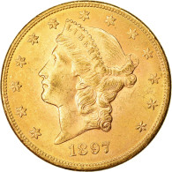 Monnaie, États-Unis, Liberty Head, $20, Double Eagle, 1897, U.S. Mint - 20$ - Double Eagles - 1877-1901: Coronet Head (Tête Couronnée)