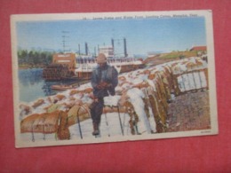 Black Americana  Levee Scene Loading Cotton Memphis Tenn  Ref 4263 - Black Americana