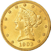 Monnaie, États-Unis, Coronet Head, $10, Eagle, 1903, U.S. Mint, Philadelphie - 10$ - Eagle - 1866-1907: Coronet Head