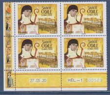 Sainte Odile Coin X4 Daté 0.97€ 27.05.20 HEL.-1 Fondatrice Et Abbesse Du Monastère De Hohenbourg, Sur Mont Saint Odile - 2010-2019