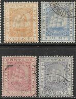 British Guiana  1876   Sc#73-4, 76-7    4 Diff Ships Used To The 12c    2016 Scott Value $22.50 - Guyane Britannique (...-1966)