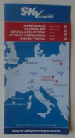 BA26.3 SKY EUROPE  Time Table 2004 Summer  -Sky Europe Airlines - Europa