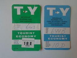 BA26.7  Boarding Pass (lot Of 2)  KLM  Flight 643 And 644B - Instapkaart