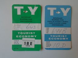 BA26.7  Boarding Pass (lot Of 2)  KLM  Flight 643 And 644B - Bordkarten