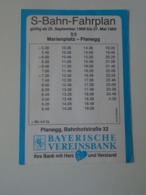 BA26.12 Railway S-BAHN -Fahrplan - Timetable - 1989 - Planegg- Marienplatz - Europa