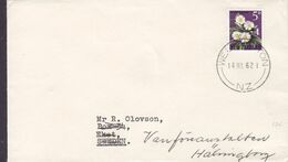 New Zealand WELLINGTON 1962 Cover Brief EKET Sweden REadressed HÄLSINGBORG 5d. Flower Blume Stamp - Storia Postale