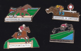 66232-Lot De 4 Pin's.PMU.Hippisme.Cheval.quinté.équitation. - Jeux