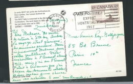 Cpa Envoi De  QUEBEC En Juin 1966 Pour¨Paris  -  Qaa 6606 - Briefe U. Dokumente