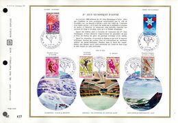 " INAUGURATION DES J.O. D'HIVER DE GRENOBLE 1968 " Sur Feuillet CEF N° 55E RARISSIME N°té (427) Parfait état FDC - Winter 1968: Grenoble