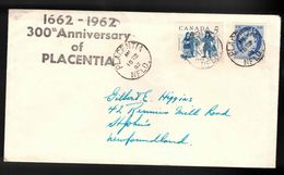 CANADA Cover - 300th Anniversary Of Placentia Newfoundland 1962 - Gedenkausgaben