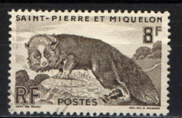 ST. PIERRE & MIQUELON - 1952 - VOLPE ARGENTATA - USATO - Gebraucht