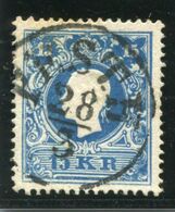 AUSTRIA 1858 Franz Joseph 15 Kr. Type I, Used.  Michel 15 I - Gebruikt