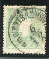 AUSTRIA 1858 Franz Joseph 3 Kr. Green, Used.  Michel 12 II - Used Stamps