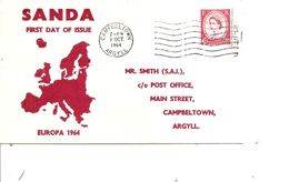 Grande-Bretagne - Locales - Sanda Island -Europa 1964 ( FDc Voyagé De 1964 à Voir) - Local Issues