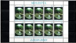 Moldova 2001 . EUROPA 2001 (Water). Sheetlet Of 10 Stamps.  Michel # 388 KB - Moldavie