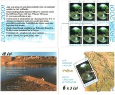 Moldova 2001 . EUROPA 2001 (Water). Booklet Of 6 Stamps. Michel # 388 MH - Moldavie