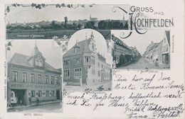 67 - HOCHFELDEN - LITHO 4 VUES - HOTEL ET CAFE DAULL - Hochfelden