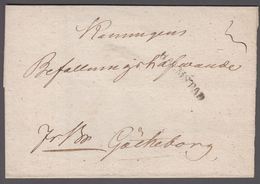 1820. SVERIGE. HALMSTAD  On Cover To Göteborg. () - JF365184 - ... - 1855 Prephilately