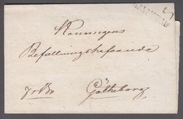 1820. SVERIGE. HALMSTAD  On Cover To Göteborg. () - JF365186 - ... - 1855 Prephilately