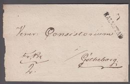 1820. SVERIGE. HALMSTAD  On Cover To Göteborg. Seal HALMSTADS LÄNS LANDS CANCELLIE. () - JF365192 - ... - 1855 Prefilatelia