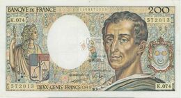 MONTESQUIEU 200 FRANCS - 1989 - K.074 - O° - COTE IPCbanknotes: 35 Euros - 200 F 1981-1994 ''Montesquieu''