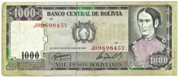 Bolivia - 1000 Pesos Bolivianos - D. 25.06.1982 - Pick 167 -  Serie J ( 8 Digits ) 1 000 - Bolivië