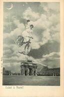 Salut à Paris * CPA Dos 1900 * Surréalisme Photo Montage * Femme équilibriste * Cirque Circus Art Nouveau - Autres & Non Classés