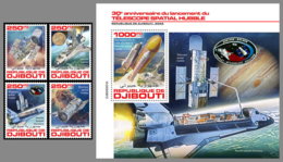 DJIBOUTI 2020 MNH 30 Years Hubble Space Telescope 4v+S/S - OFFICIAL ISSUE - DHQ2028 - Africa
