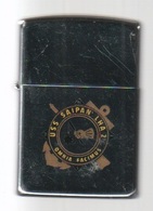 ZIPPO - U.S.S. SAIPAN  LHA 2 - OMNIA FACIMUS - Chromé, Année 1989 -  Réf, 772 - Zippo