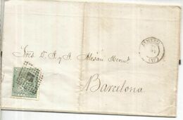 ALMERIA A BARCELONA 1873 CARTA DE LUTO - Briefe U. Dokumente