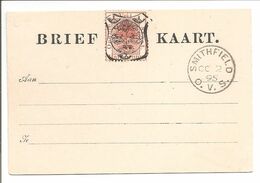 Oranje Vrijstaat. Briefkaart Half Penny Smithfield !895 - Orange Free State (1868-1909)
