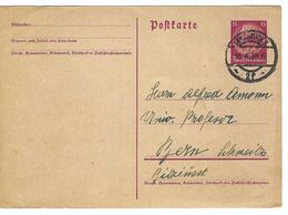 ALLEMAGNE 1938:  CP Entier De 15 Pf. De Insbrück (Autriche) Pour Berne (Suisse) - Tarjetas