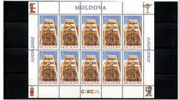 Moldova 2002 . EUROPA 2002 (Circus). Sheetlet Of 10 Stamps. Michel # 429 KB - Moldavie